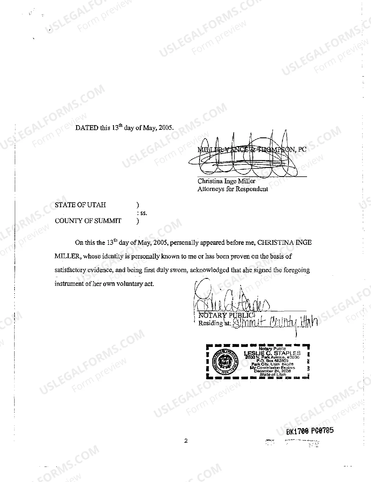 Preview Notice of Lis Pendens