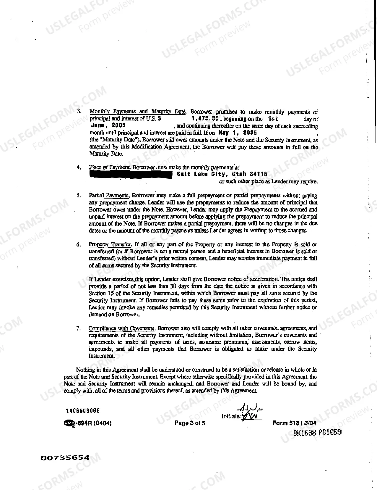 Preview Loan Modification Agreement - To a Fixed Interest Rate