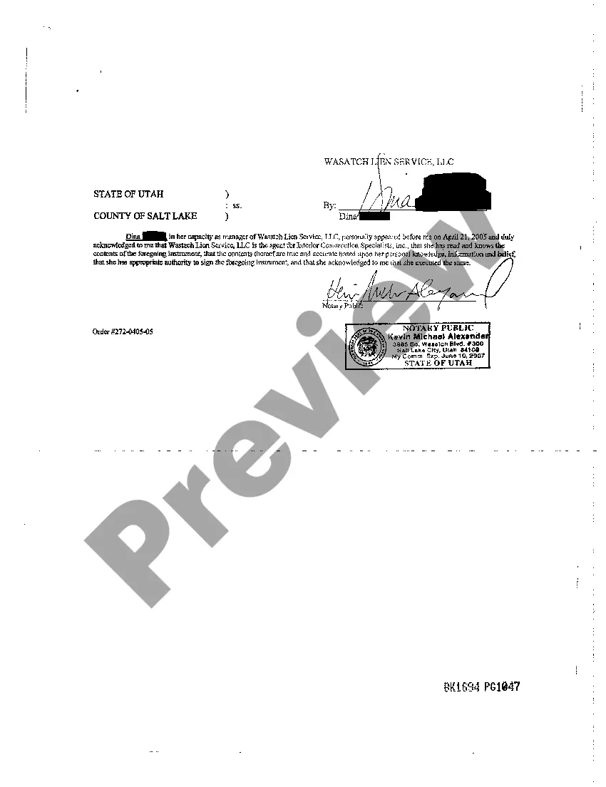 Preview Notice of Commencement of Project