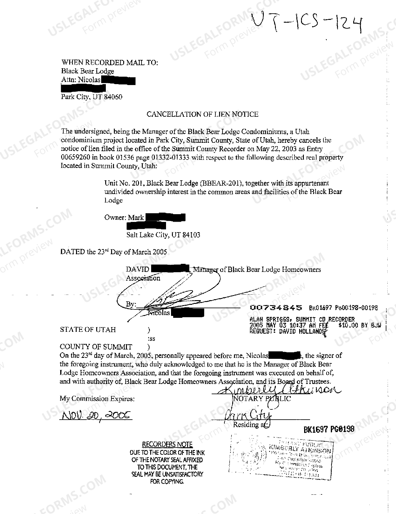 Petition For Cancellation Of Lien Sample US Legal Forms