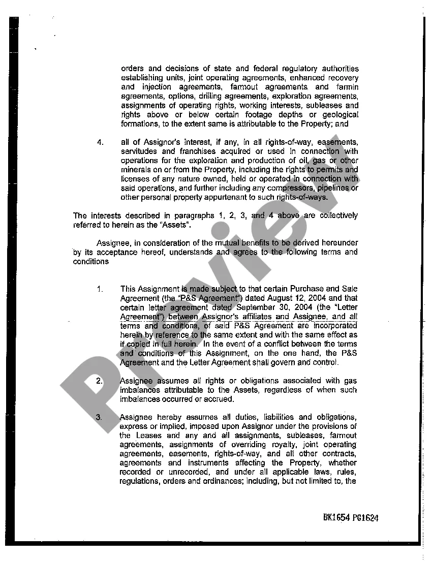 Get Conveyance, Assignment and Bill of Sale regarding Oil Gas and Minerals Preview Conveyance, Assignment and Bill of Sale regarding Oil Gas and Minerals