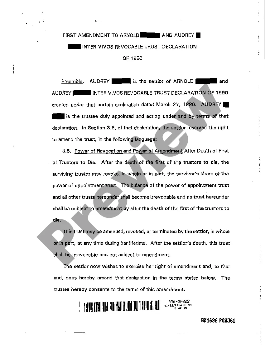 Preview Affidavit - Death of Trustees