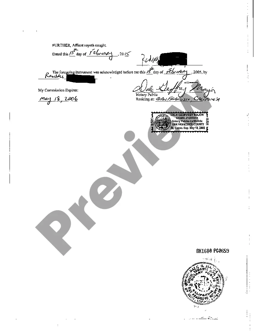 Preview Affidavit Terminating Leasehold Interests