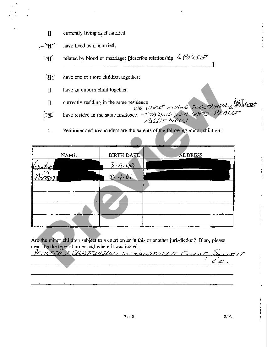 Preview A01 Verified Petition for Protective Order