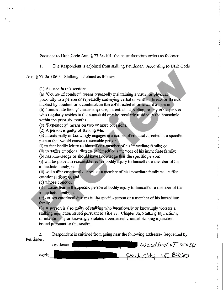 Preview A04 Ex Parte Civil Stalking Injunction