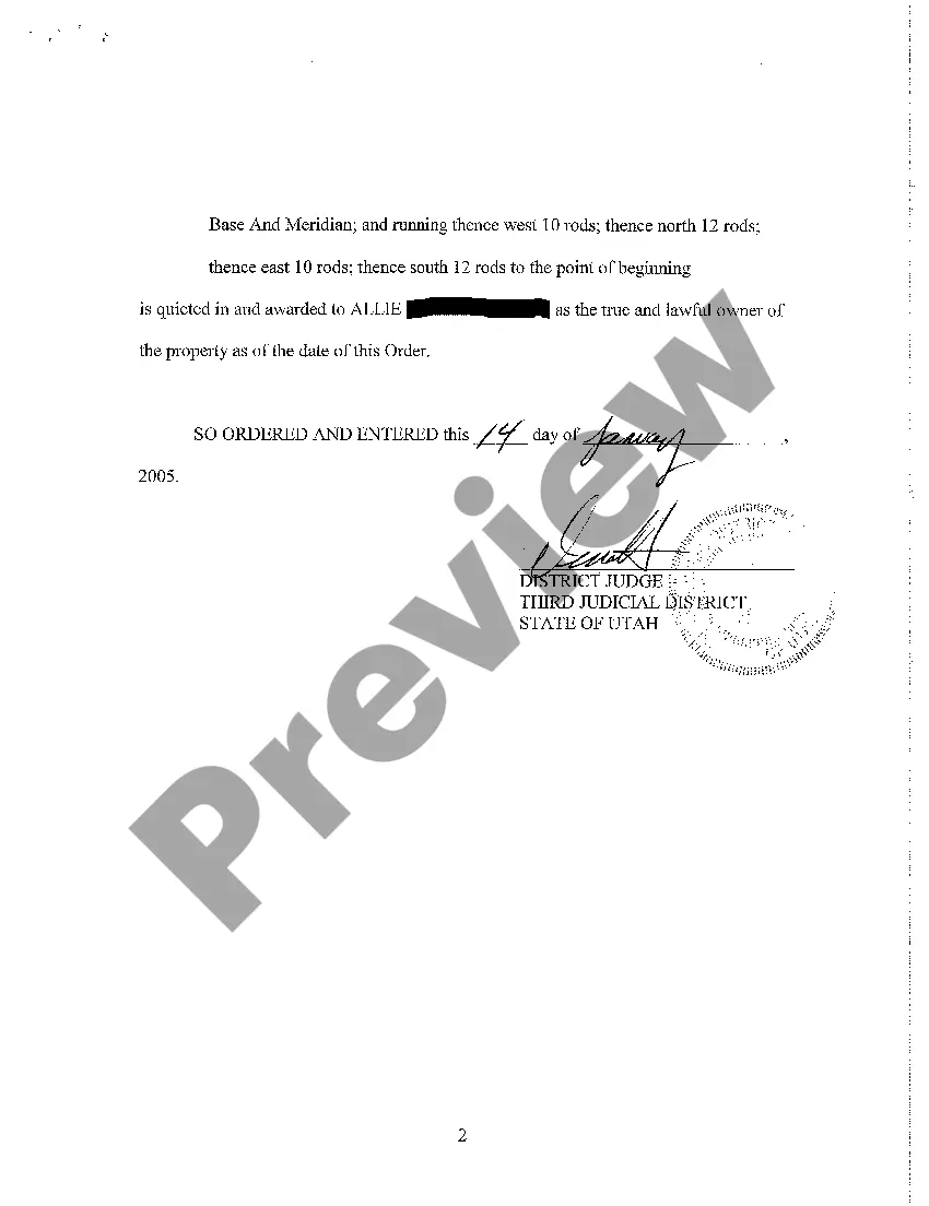 Preview A11 Final Judgment and Order Quieting Title