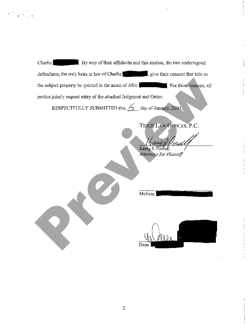 Preview A03 Motion for Entry of Stipulated Judgment and Order