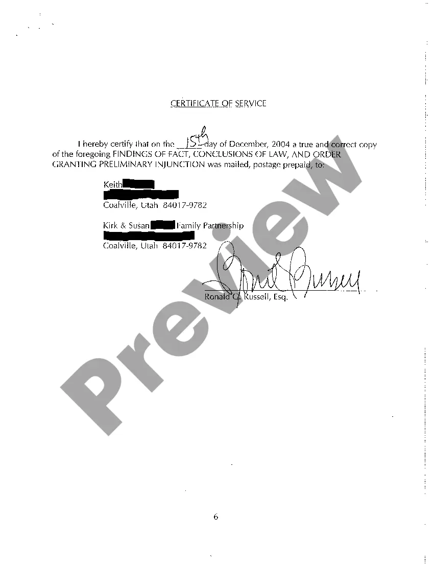 Get A10 Findings of Fact, Conclusions of Law, and Order Granting Preliminary Injunction Preview A10 Findings of Fact, Conclusions of Law, and Order Granting Preliminary Injunction