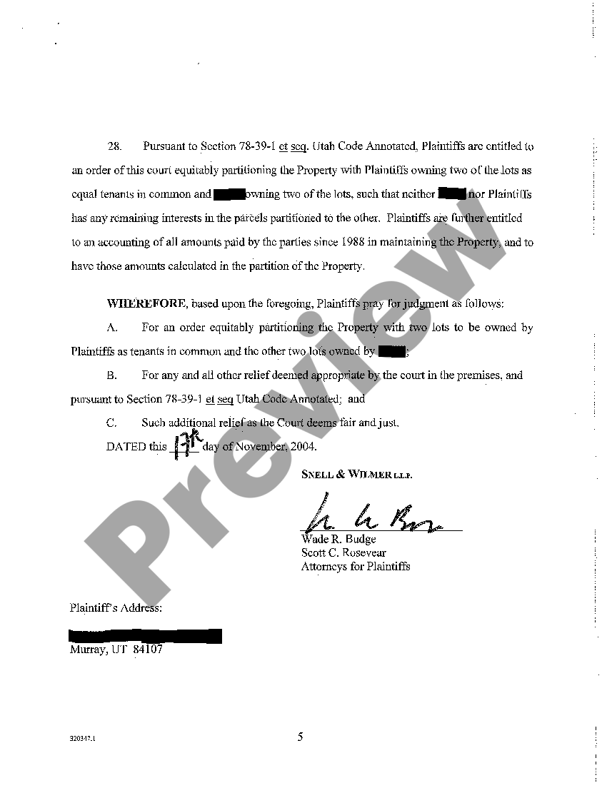 Utah Complaint to Quiet Title Kansas Quiet Title US Legal Forms