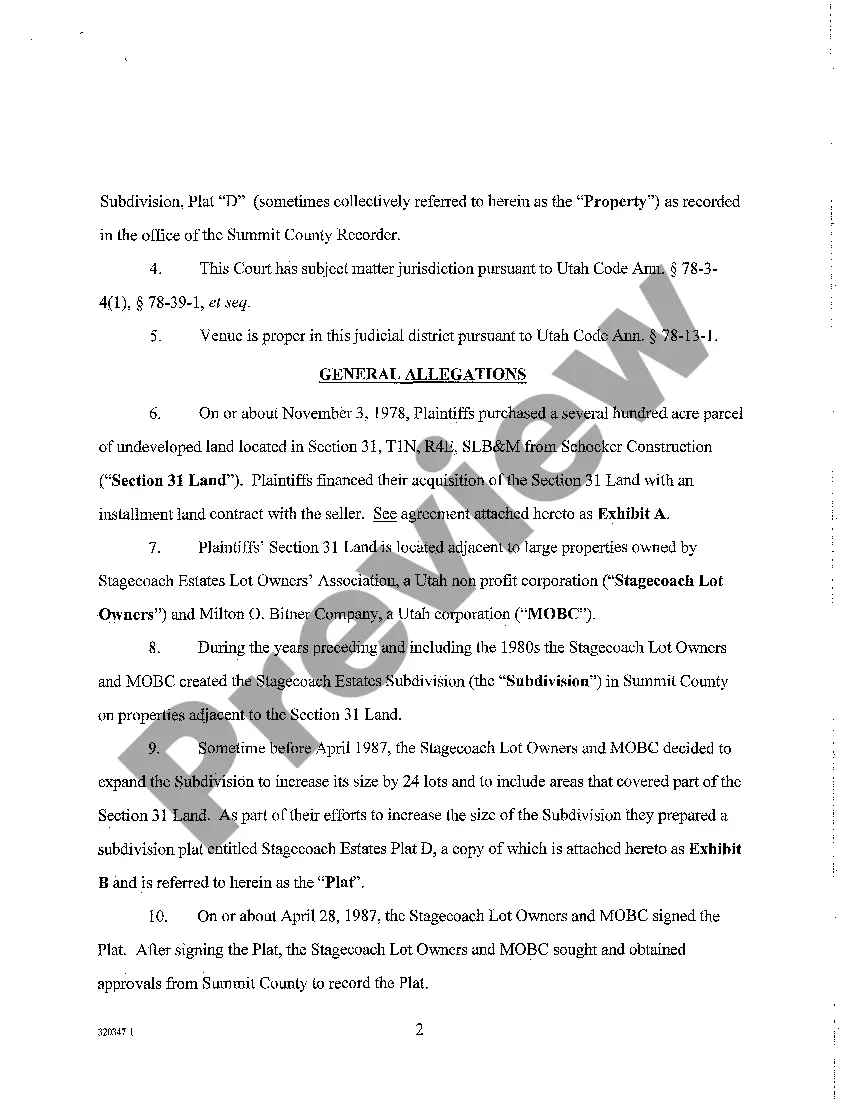 Get A02 Complaint to Quiet Title Preview A02 Complaint to Quiet Title