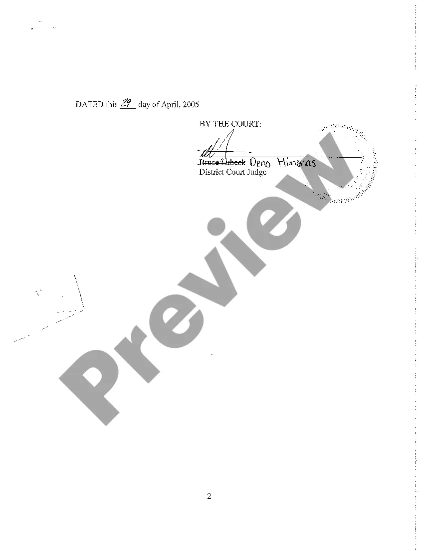 Preview Order of Dismissal