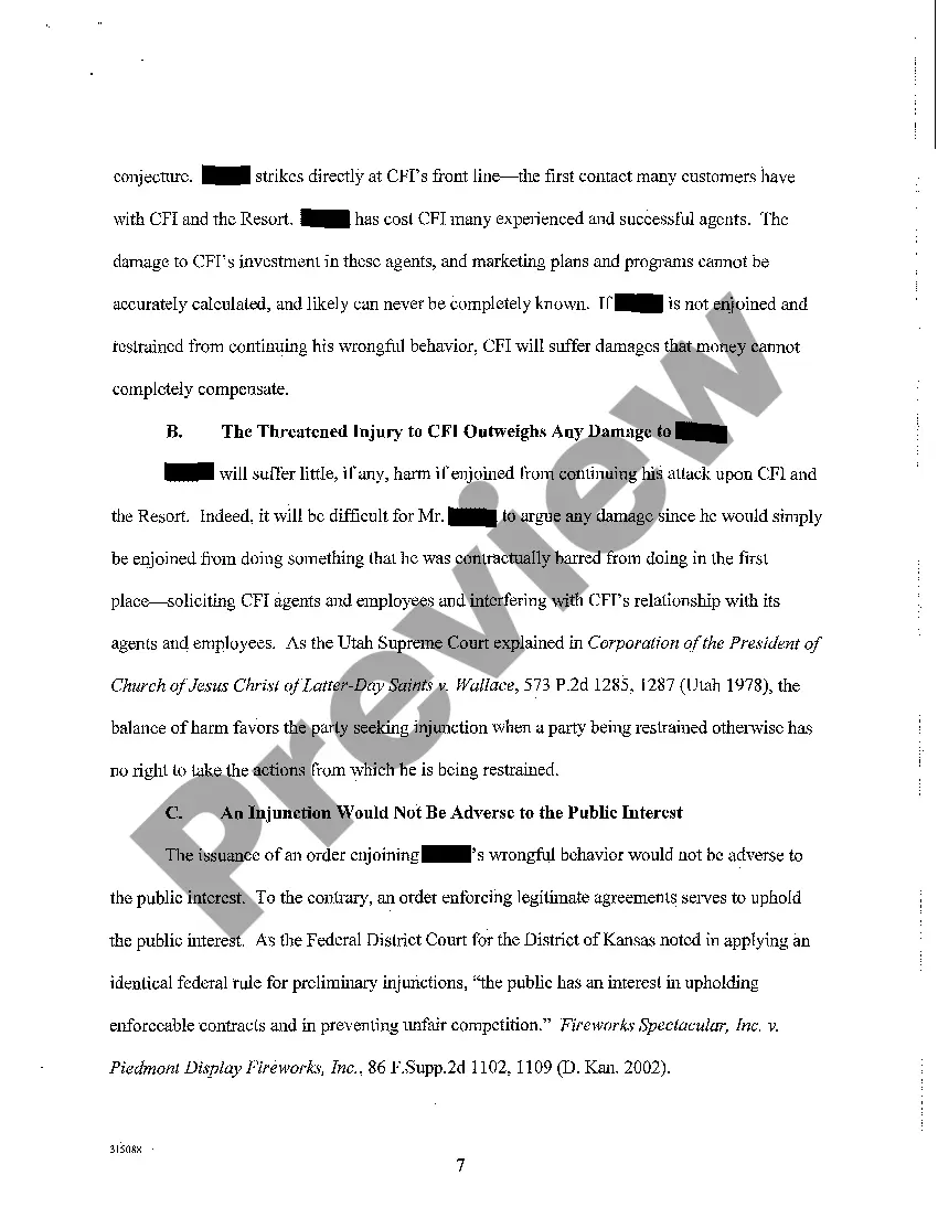 Preview A04 Memorandum in Support of Application for Temporary Restraining Order and Preliminary Injunction