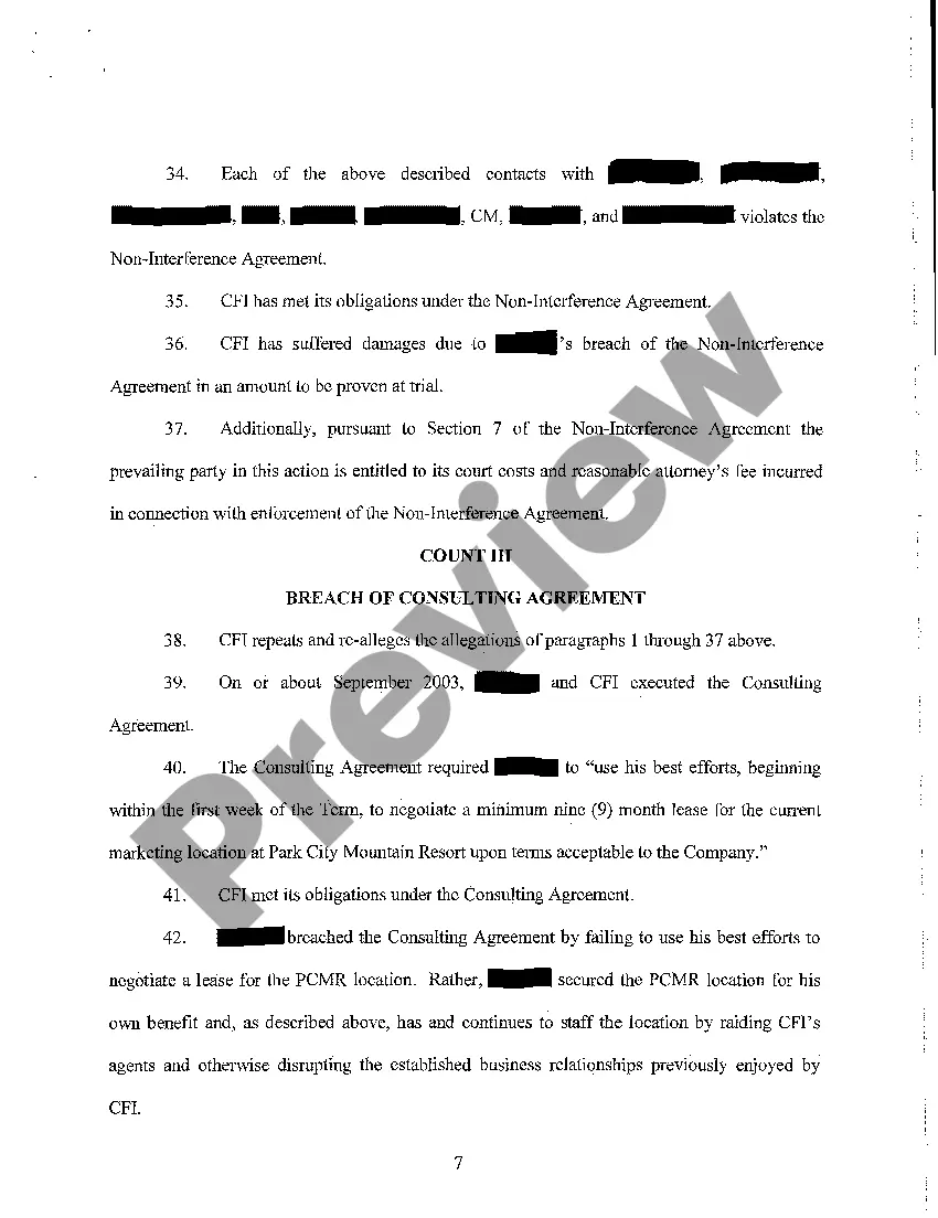 Get A01 Verified Complaint regarding Noncompete Agreement Preview A01 Verified Complaint regarding Noncompete Agreement