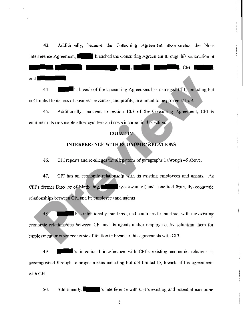 Get A01 Verified Complaint regarding Noncompete Agreement Preview A01 Verified Complaint regarding Noncompete Agreement