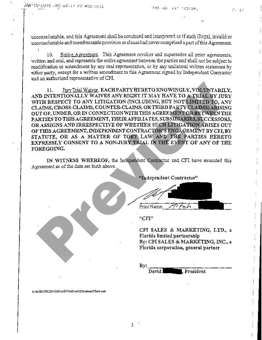 Preview A02 Noninterference and Confidentiality Agreement