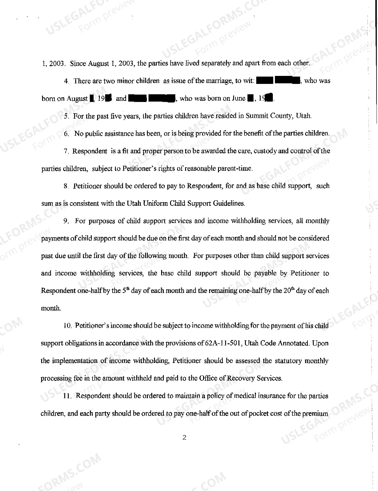 Preview A01 Verified Petition for Divorce