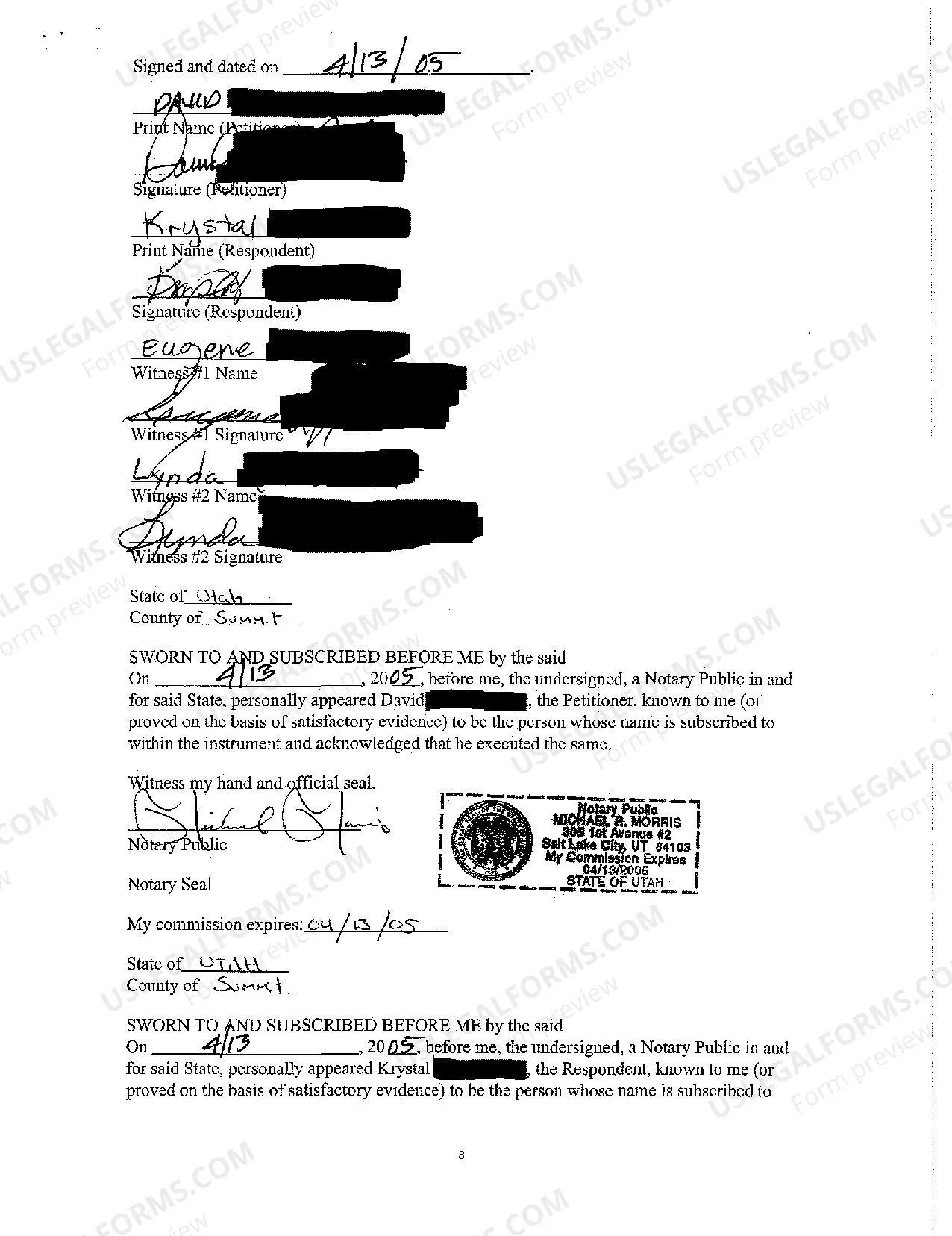 Preview A05 Marital Settlement Agreement