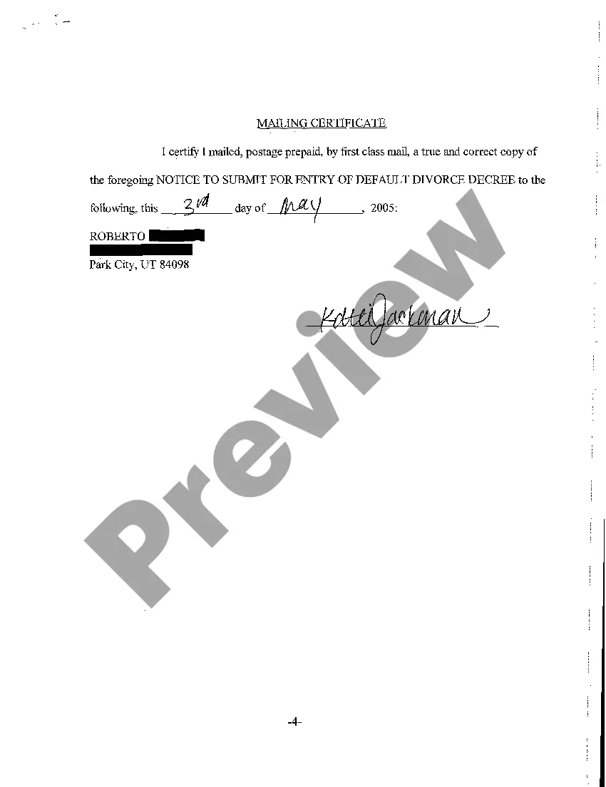 Get A07 Notice to Submit for Entry of Default Divorce Decree Preview A07 Notice to Submit for Entry of Default Divorce Decree
