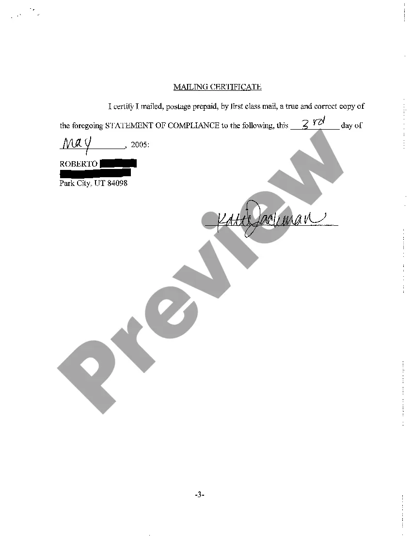 Preview A04 Statement of Compliance