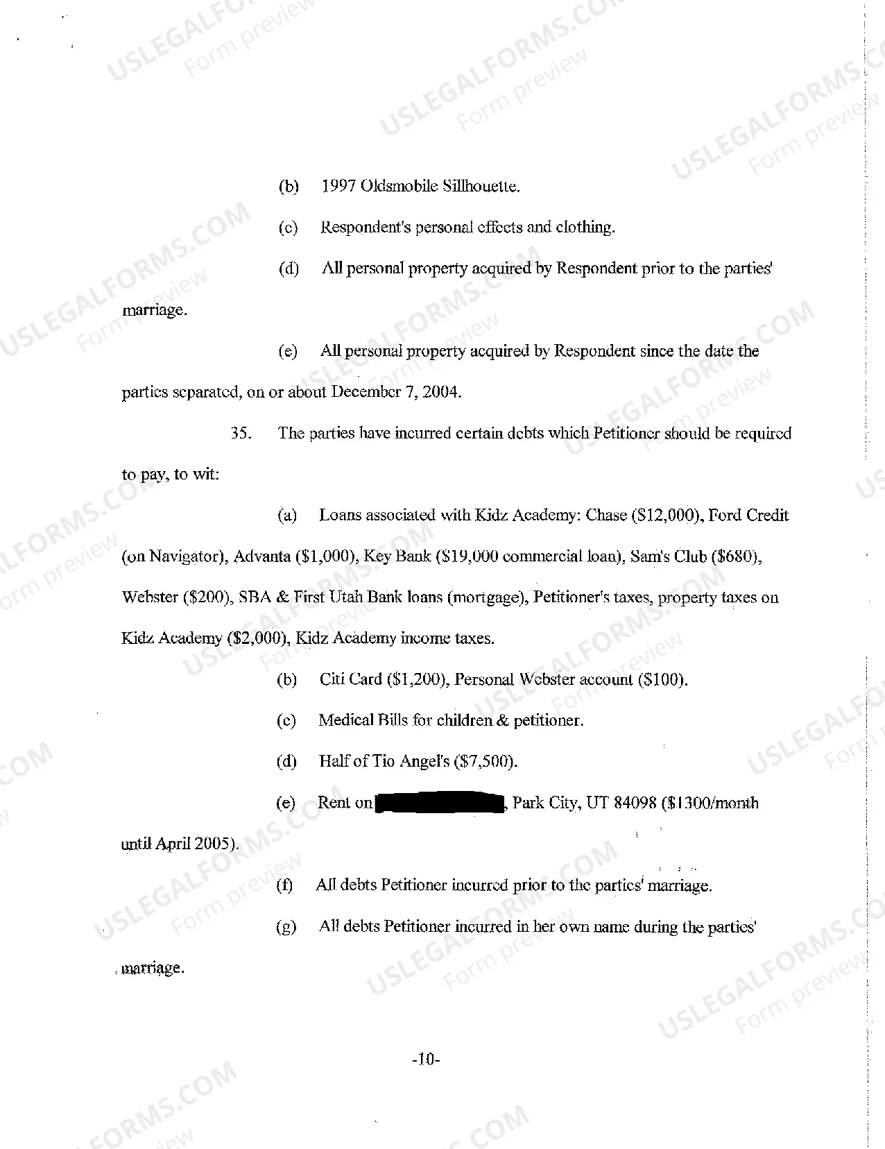 Preview A01 Verified Complaint for Divorce