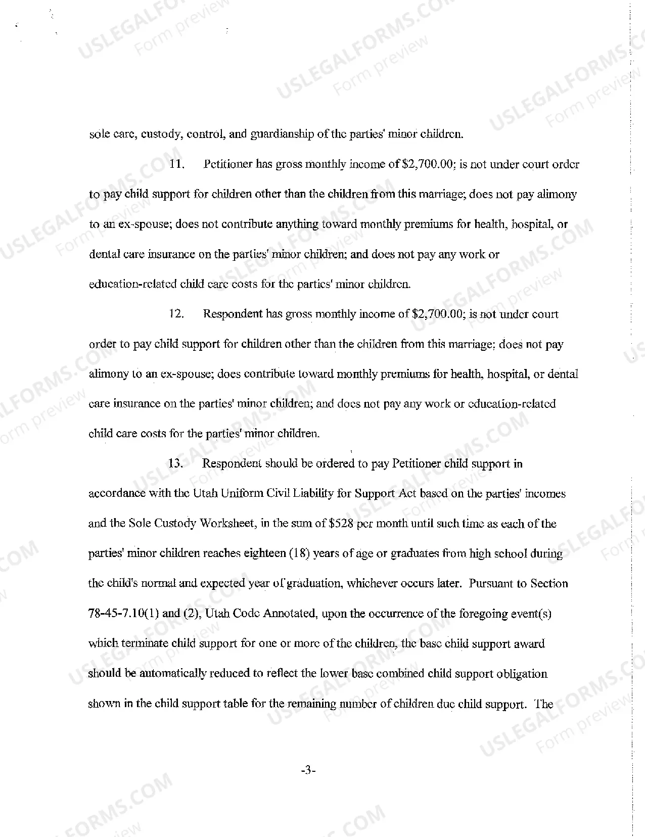 Preview A01 Verified Complaint for Divorce