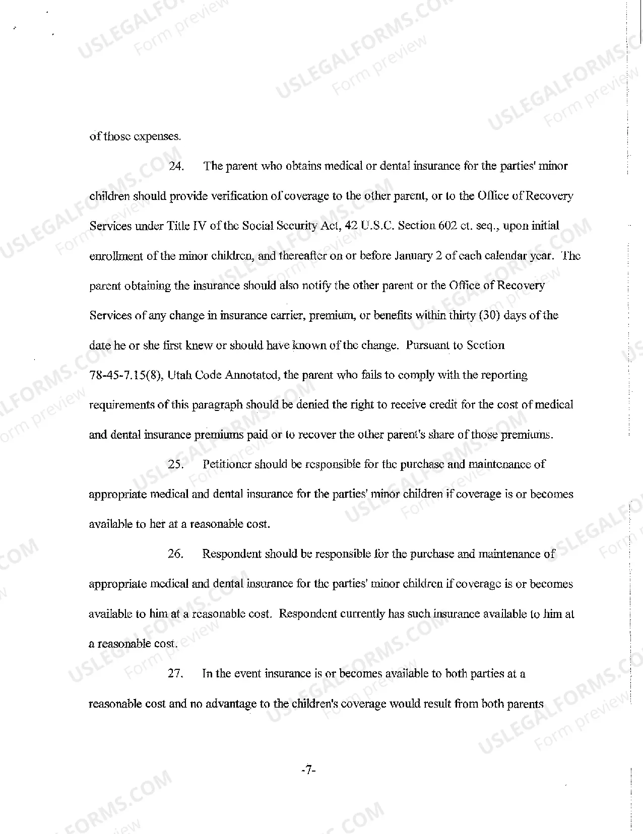 Preview A01 Verified Complaint for Divorce