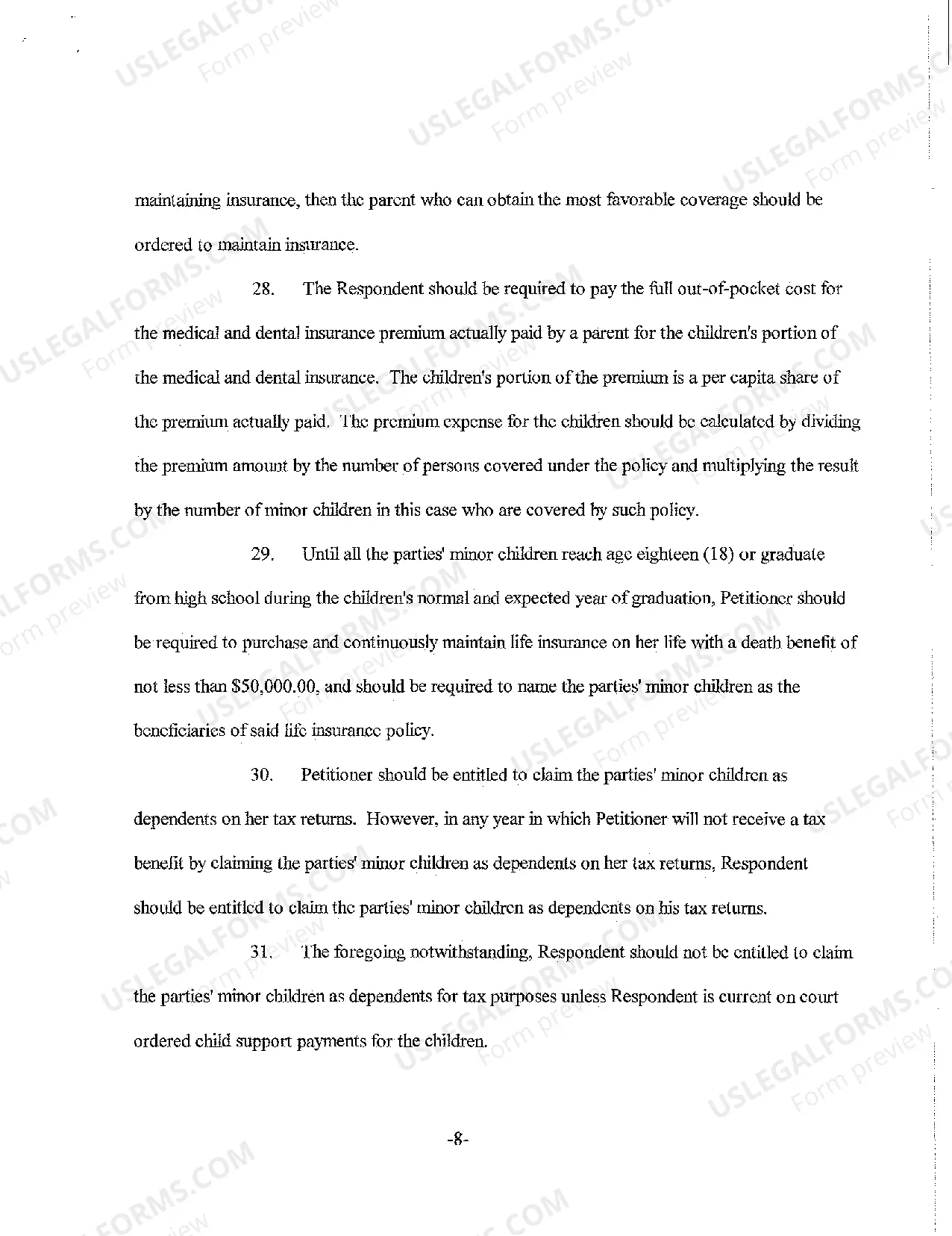 Preview A01 Verified Complaint for Divorce