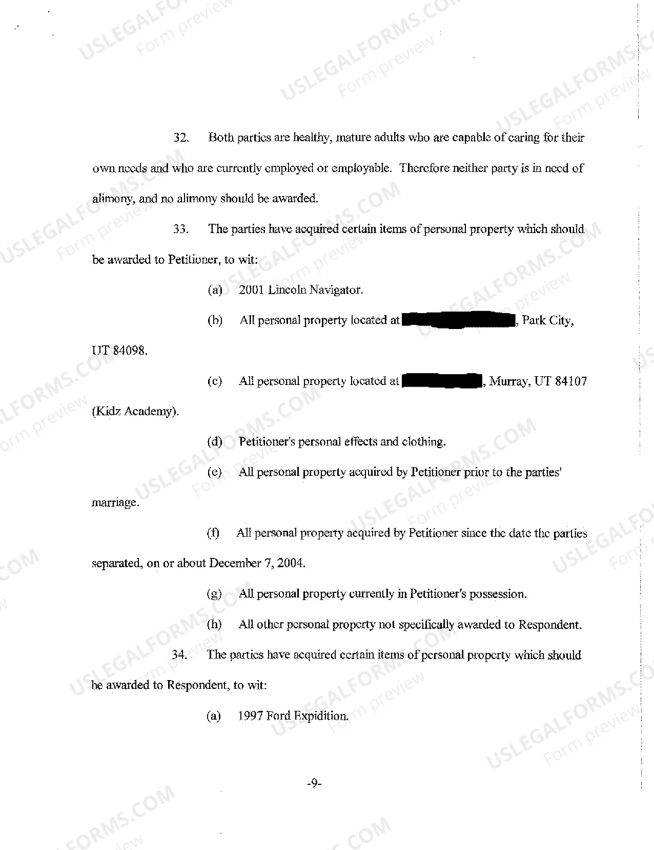 Preview A01 Verified Complaint for Divorce
