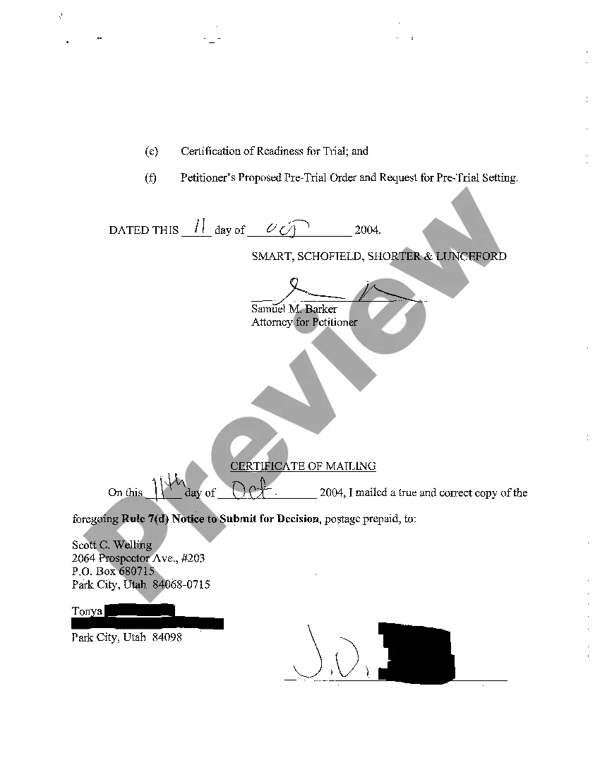 Preview A11 Rule 7(d) Notice of Submit for Decision