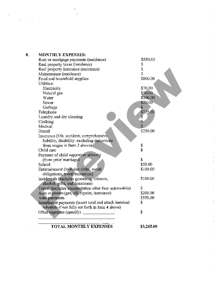 Preview A03 Petitioner's Financial Declaration