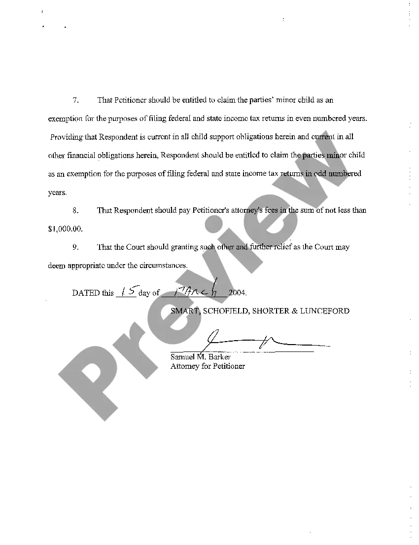 Preview A01 Verified Petition for Modification or Amendment of Decree of Divorce and Stipulated Order