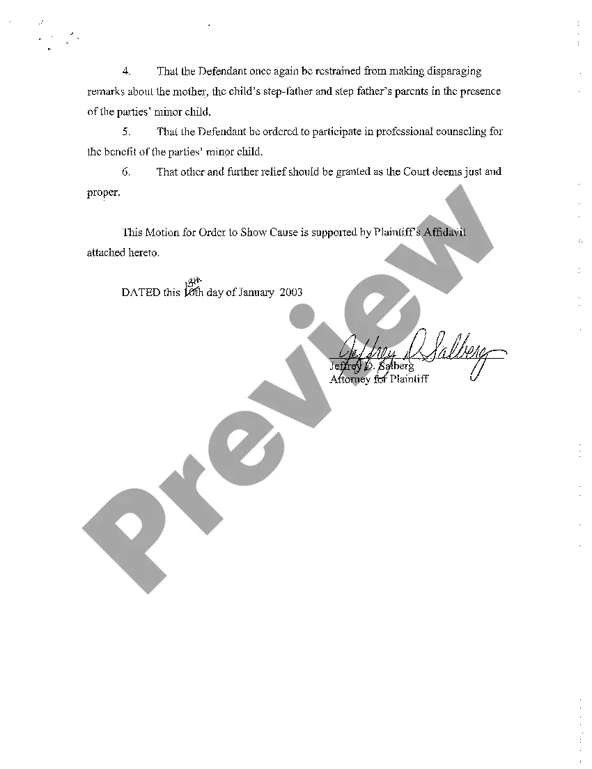 Get A06 Motion for Order to Show Cause Preview A06 Motion for Order to Show Cause