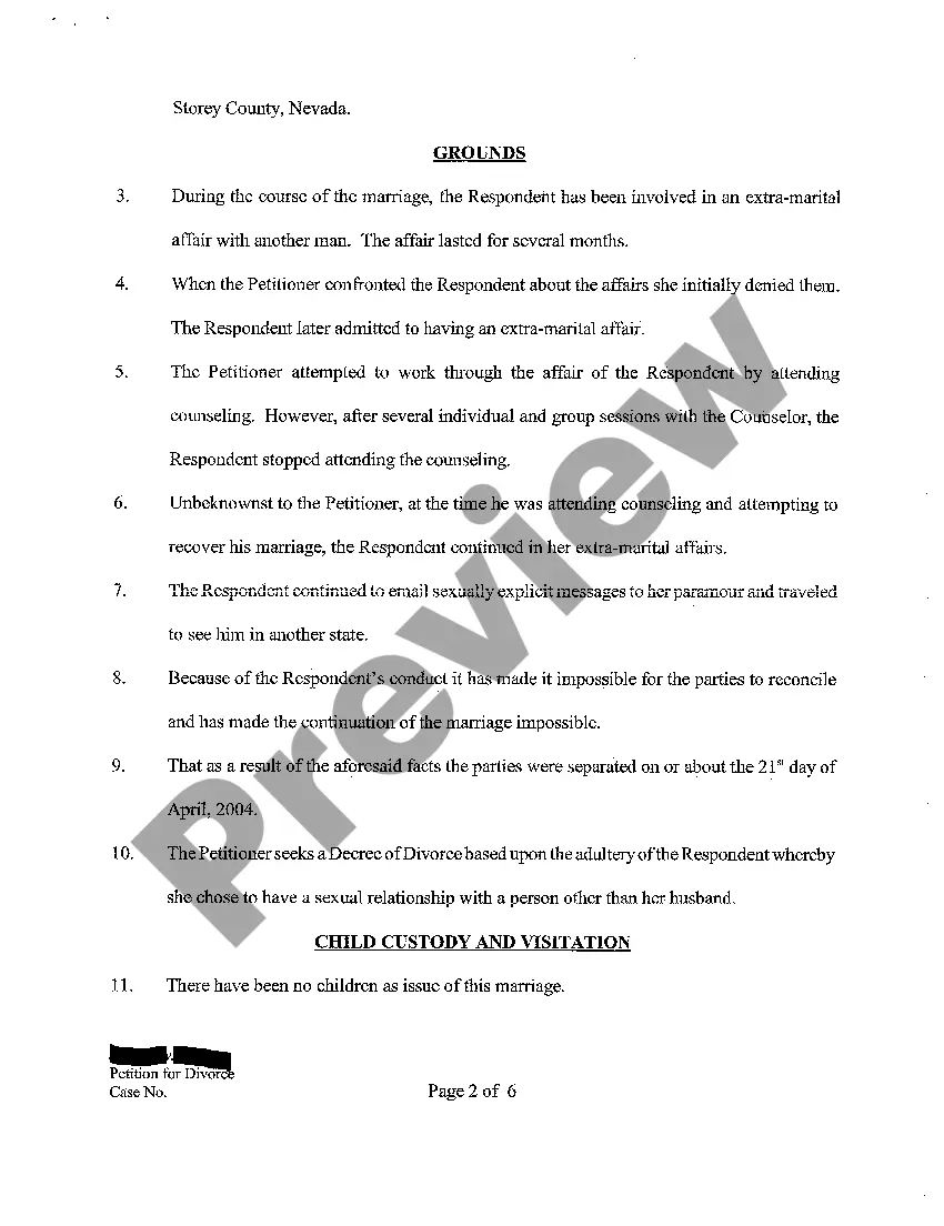Get A05 Petition of Divorce Preview A05 Petition of Divorce