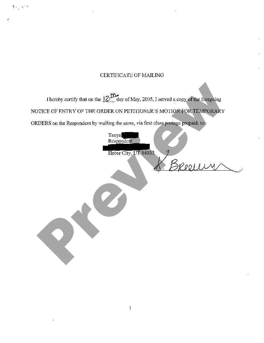 Preview A09 Notice of Entry of Order