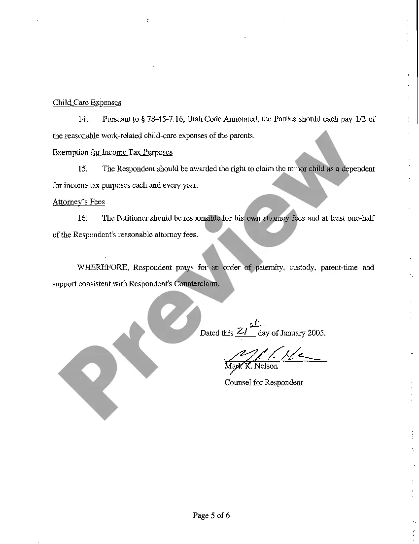 Preview A02 Answer and Counterclaim