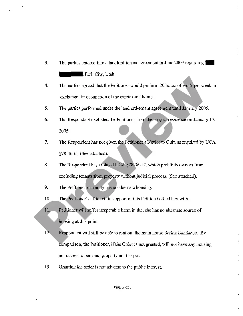Get A04 Ex Parte Motion and Supporting Memorandum for Order of Reentry and Writ of Assistance Preview A04 Ex Parte Motion and Supporting Memorandum for Order of Reentry and Writ of Assistance