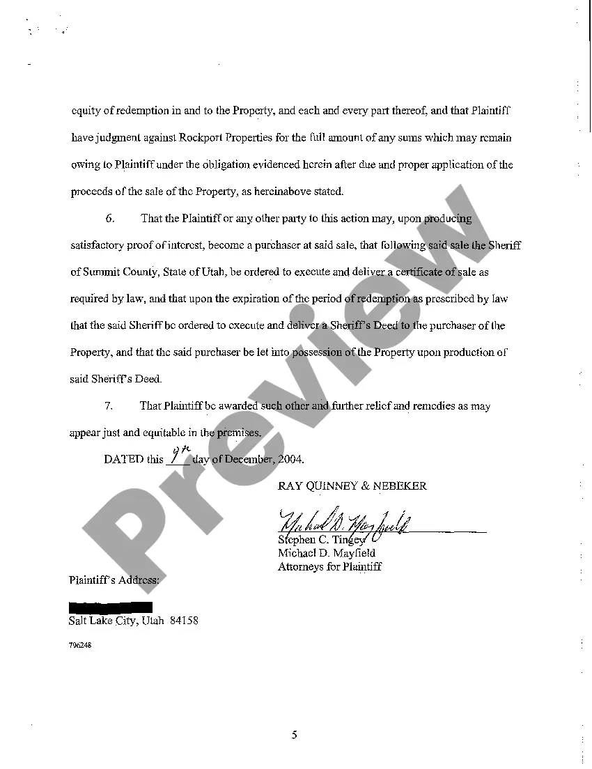Get A03 Complaint for Judicial Foreclosure Preview A03 Complaint for Judicial Foreclosure