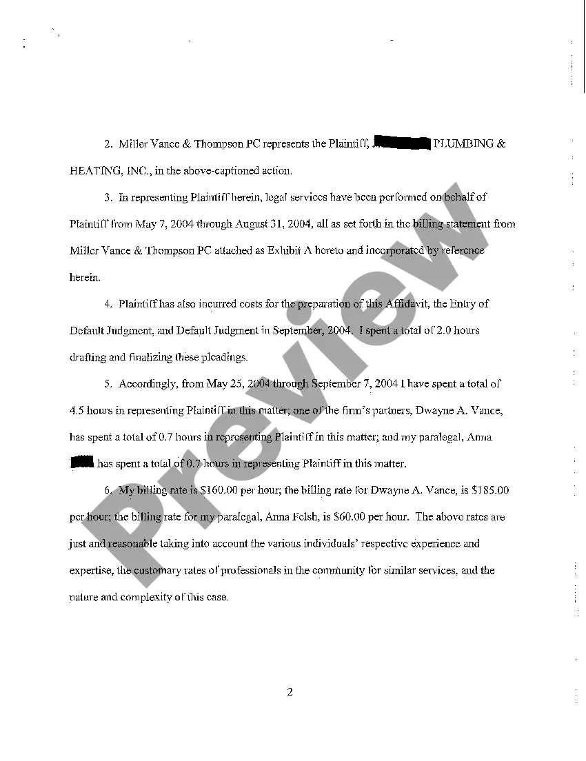 Preview A07 Affidavit of Attorney's Fees