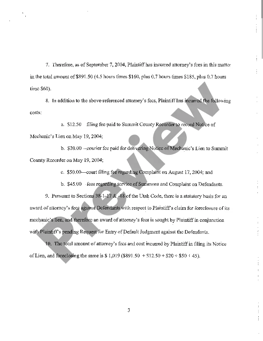 Preview A07 Affidavit of Attorney's Fees