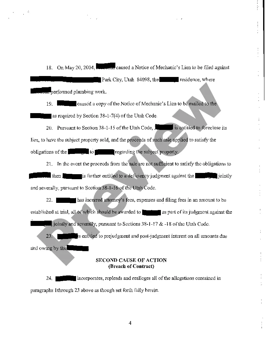 Get A01 Complaint for Foreclosure Preview A01 Complaint for Foreclosure