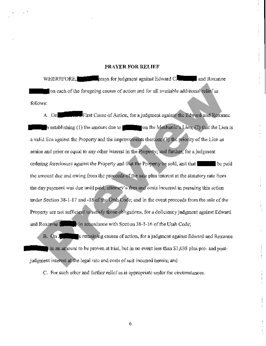 Get A01 Complaint for Foreclosure Preview A01 Complaint for Foreclosure
