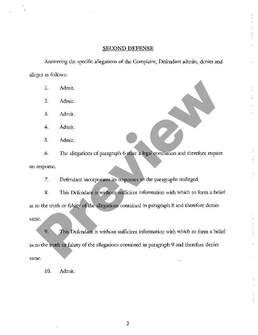 Preview A02 Answer of Defendant