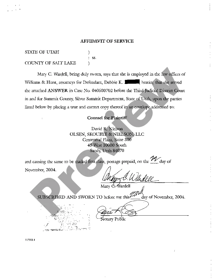 Preview A02 Answer of Defendant