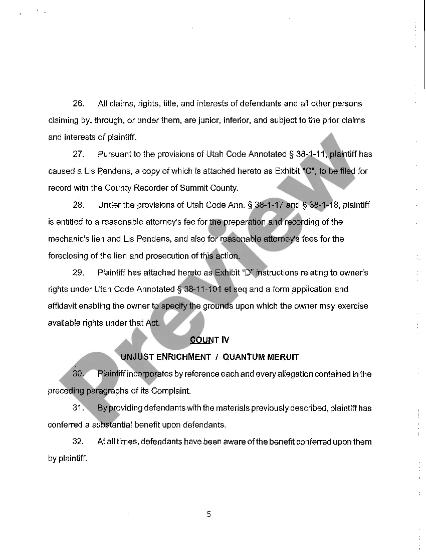 Preview A01 Complaint for Foreclosure