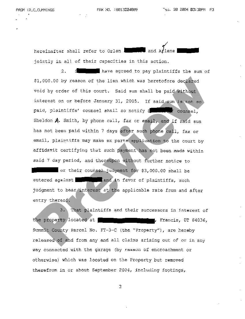 Preview A07 Order Approving Stipulation of Settlement and of Dismissal