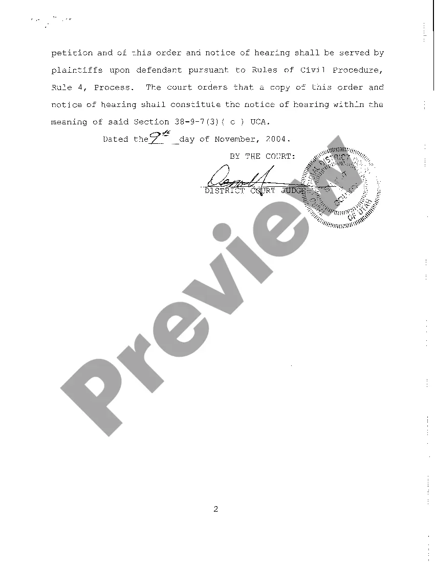 Get A04 Ex Parte Order Determining Petition for Summary Relief to Nullify Sufficient and Scheduling Summary Hearing and Notice of Hearing Preview A04 Ex Parte Order Determining Petition for Summary Relief to Nullify Sufficient and Scheduling Summary Hearing and Notice of Hearing