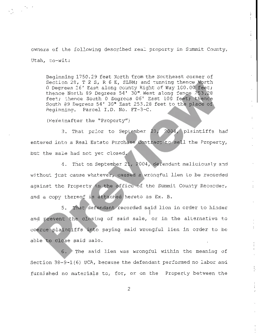 Preview A01 Petition for Summary Relief to Nullify Wrongful Lien Pursuit