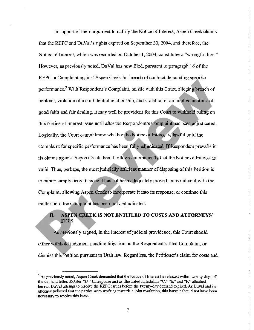Get A02 Memorandum Opposition to Petitioner's Request to Nullify to Wrongful Lien Preview A02 Memorandum Opposition to Petitioner's Request to Nullify to Wrongful Lien