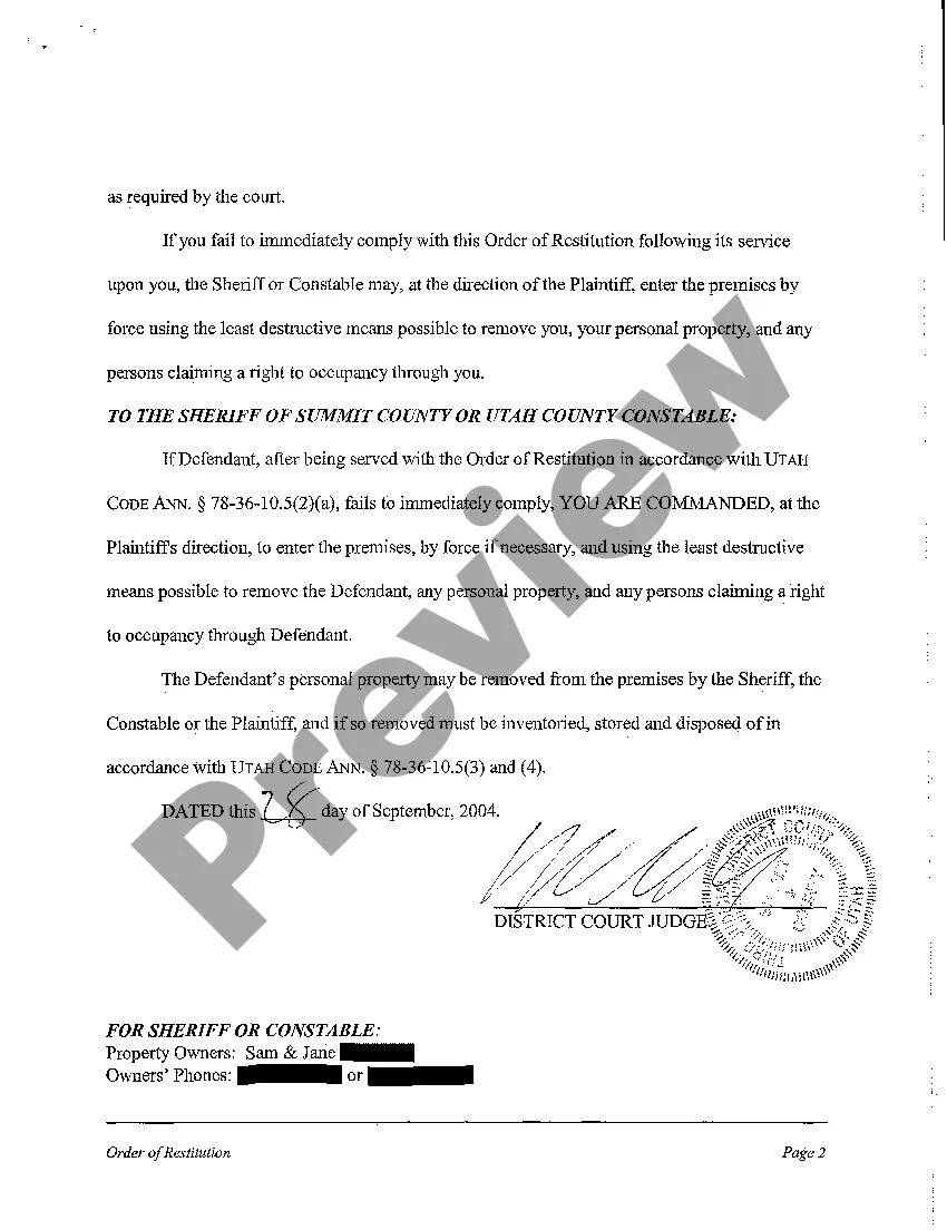 Preview A14 Order of Restitution