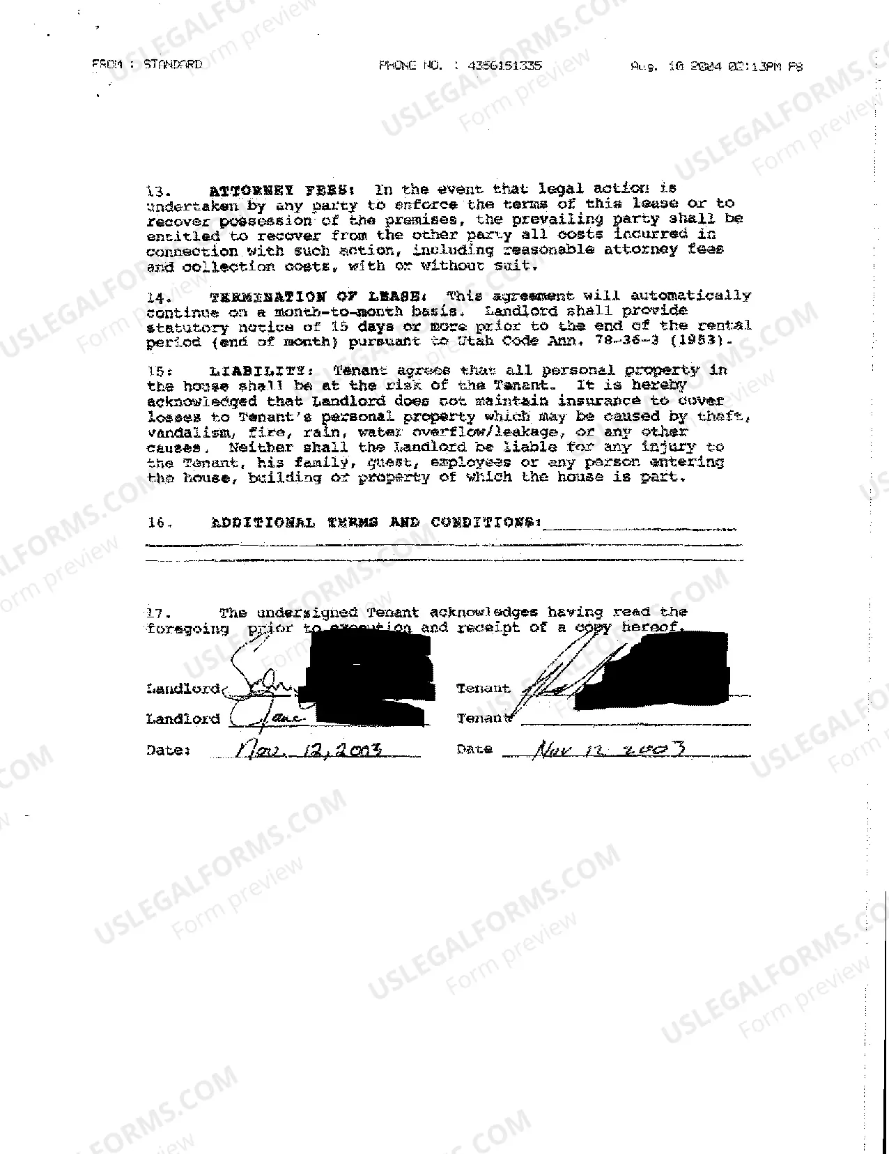 Preview A02 Exhibit A Residential Lease Agreement